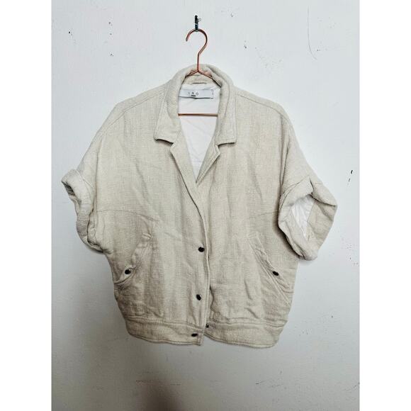 IRO Off-White Linen Blend Dropped Sleeves Oversized IIija Jacket size 42 - Picture 13 of 16